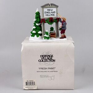 Department 56 Fresh Paint New England Village Sign NIB 56.56592